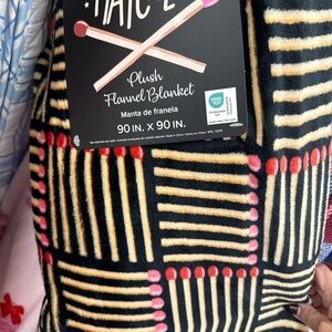 Matches Plush Flannel Blanket